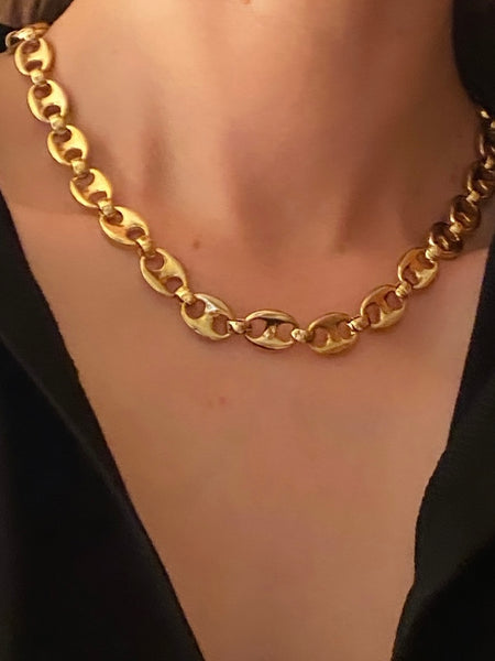 1970-1990 Mariner Gold Plated Chain Necklace
