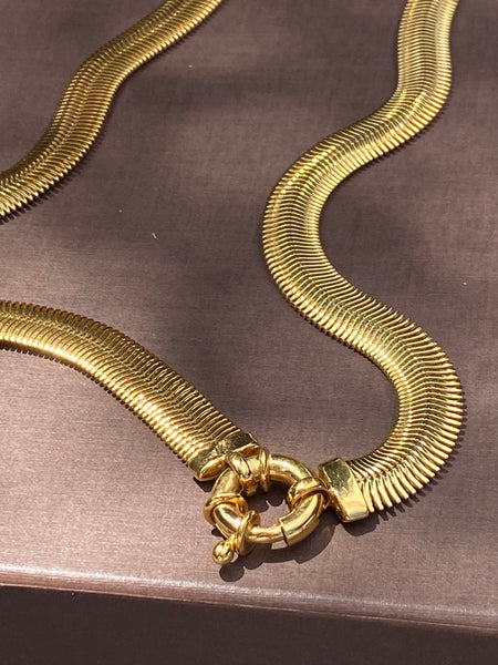 1970-1980 Gold Plated Slinky Chain Necklace