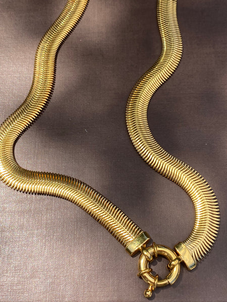 1970-1980 Gold Plated Slinky Chain Necklace