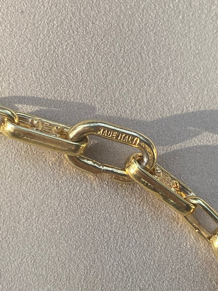 Rare CELINE 1980 Triomphe Link Gold Plated Necklace