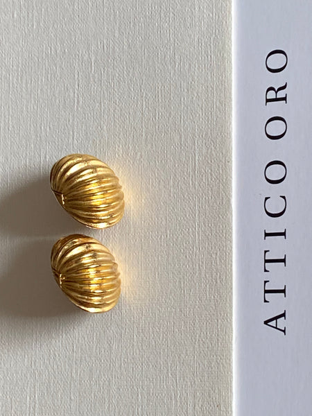 1970-1980 Gold Plated Pierced Earrings