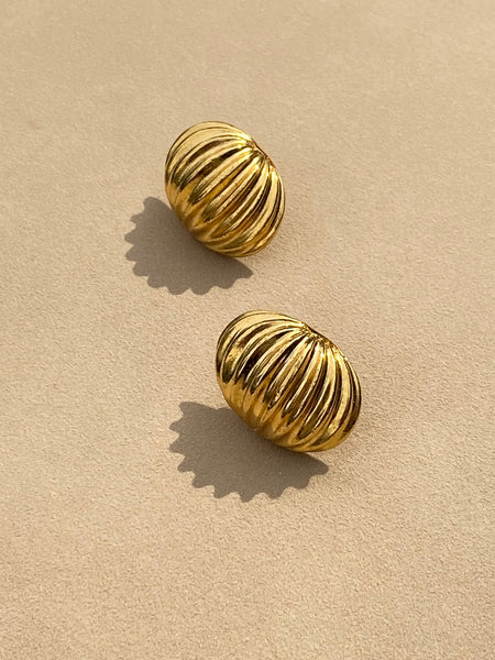 1970-1980 Gold Plated Pierced Earrings