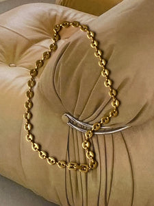 GIVENCHY Gucci Link Gold Plated Chain Necklace
