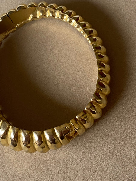 1970-1980 Gold Plated Statement Cuff Bracelet