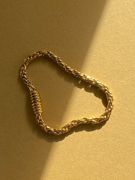 1970-1980 Gold Plated Braided Chain Bracelet