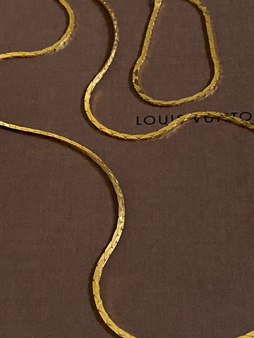 1970-1980 Classic Slinky Gold Plated Chain Necklace