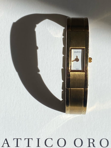 Rare GUCCI 2200 Gold Plated Bracelet Watch