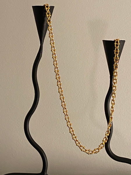 1970-1980 Hardware Gold Plated Link Chain Necklace