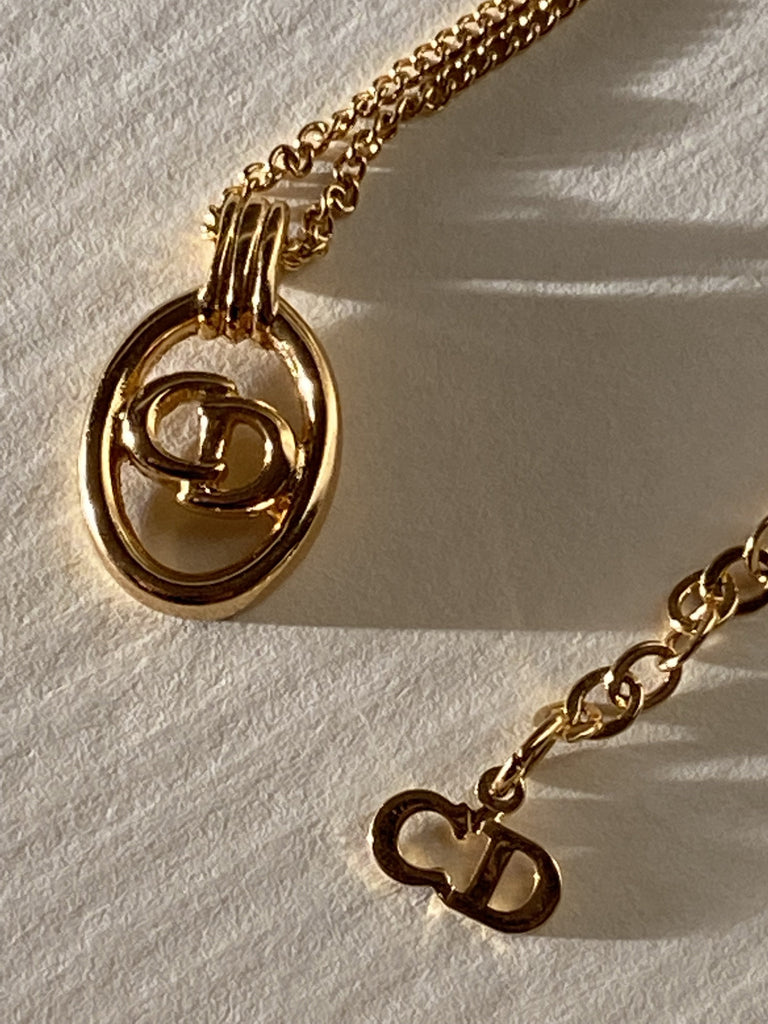 Dior - Gold 'CD' Choker Necklace on Designer Wardrobe
