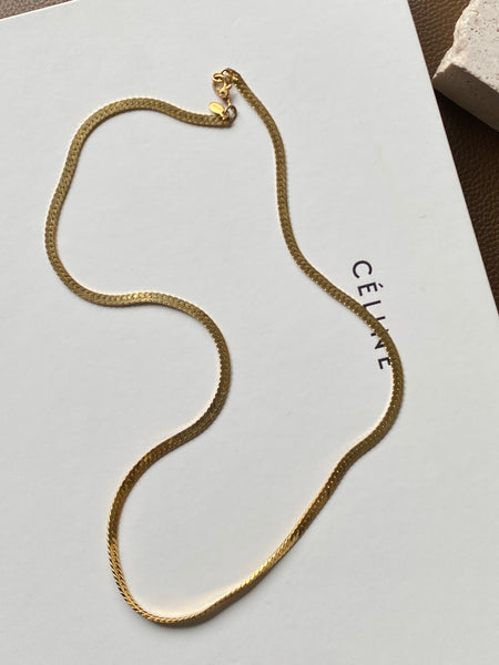MONET 1970-1980 Slinky Gold Plated Chain Necklace