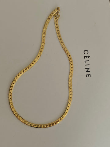 1970-1980 Slinky Cuban Gold Plated Chain Necklace