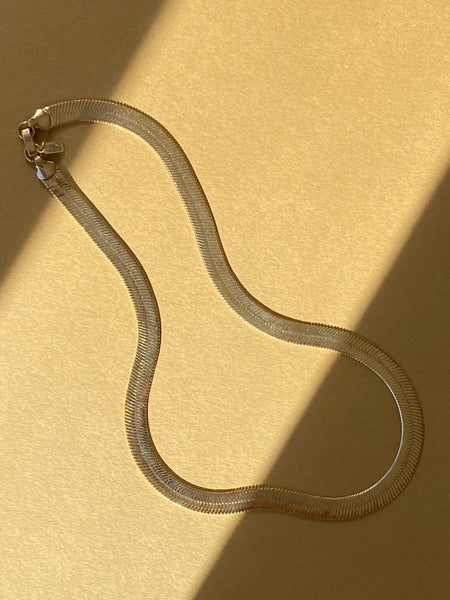 1970-1980 Slinky Omega Gold Plated Chain Necklace