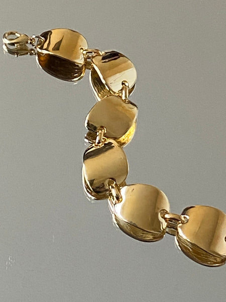 1970-1980 Gold Plated Statement Link Bracelet