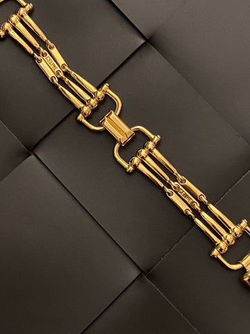 Iconic CELINE Horsebit Gold Plated Bracelet