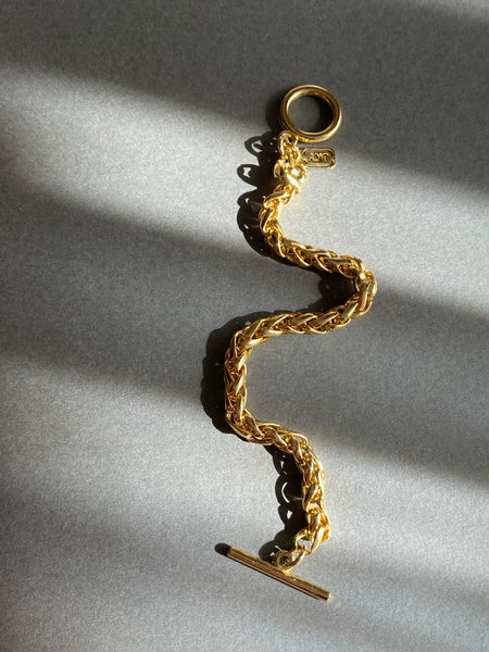 Jones New York 1980 Gold Plated Toggle Chain Bracelet