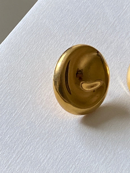 NAPIER 1970-1980 Modernist Gold Plated Screwback Earrings