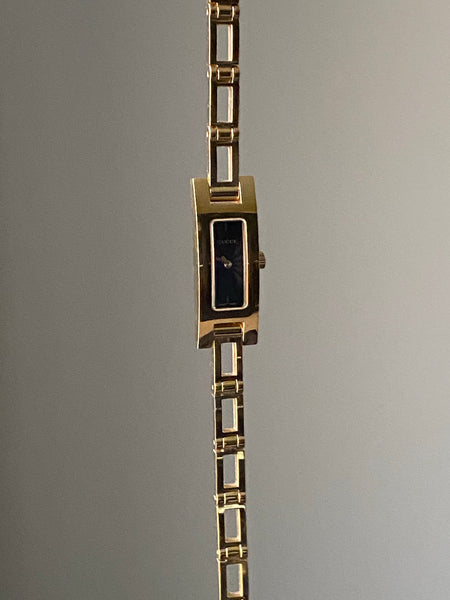 GUCCI 3900L Gold Plated Chain Bracelet Watch