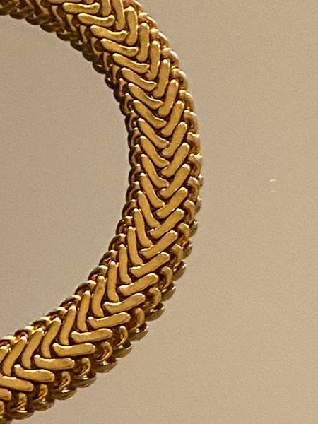 MONET 1970-1980 Snake Chain Gold Plated Bracelet