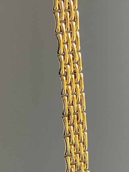 1970-1980 Gold Plated Panther Chain Bracelet