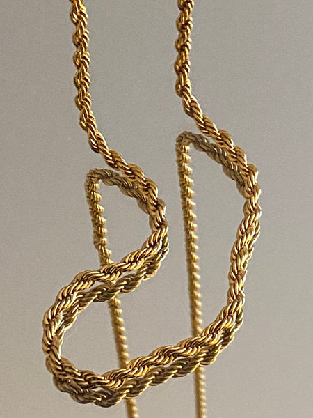 NAPIER 1980-1980 Rope Chain Gold Plated Necklace