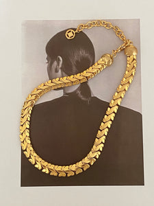 GIVENCHY Heavy Gold Plated Chain Necklace