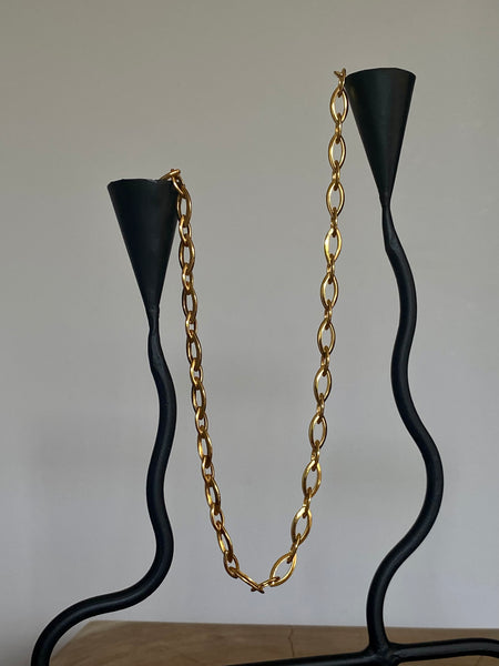 1970-1980 Gold Plated Eye Link Chain Necklace