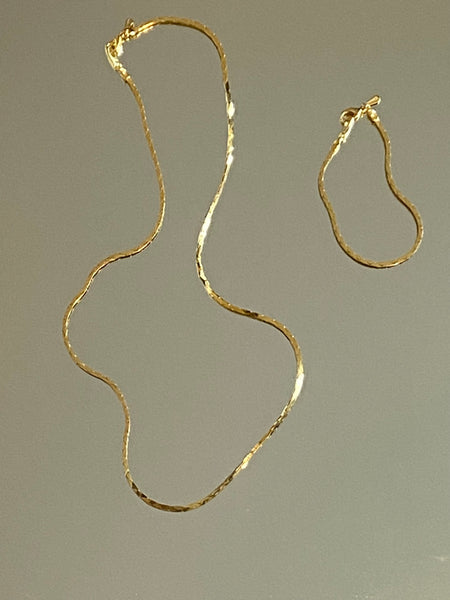 1970-1980 Slinky Gold Plated Chain Bracelet