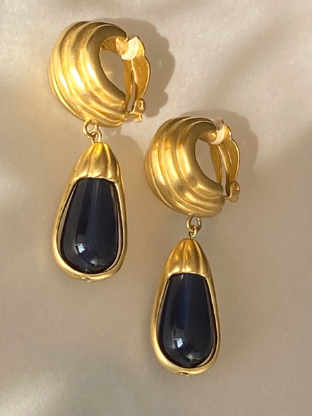 GIVENCHY 1980 Drop Clip On Earrings