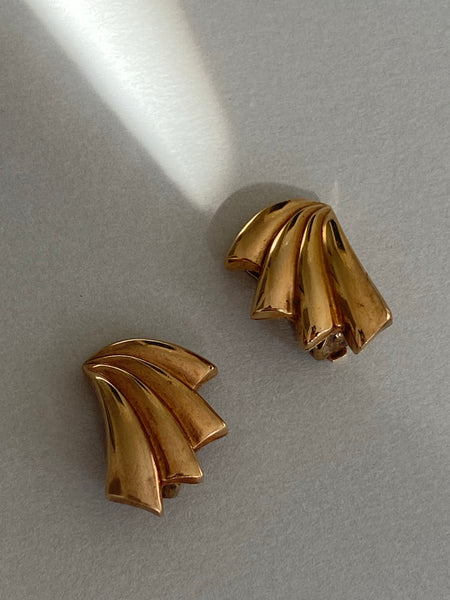 1970-1980 Gold Plated Clip On Earrings
