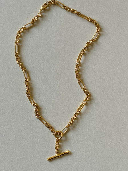 1970-1980 Gold Plated Toggle Chain Necklace
