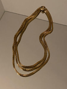 1970-1980 Layered Gold Plated Chain Necklace