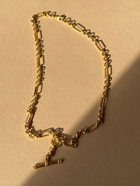 1970-1980 Gold Plated Toggle Chain Necklace
