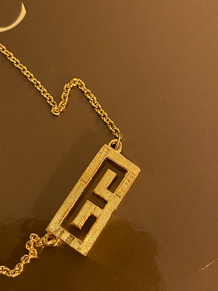 1970 GIVENCHY Pendant Gold Plated Necklace