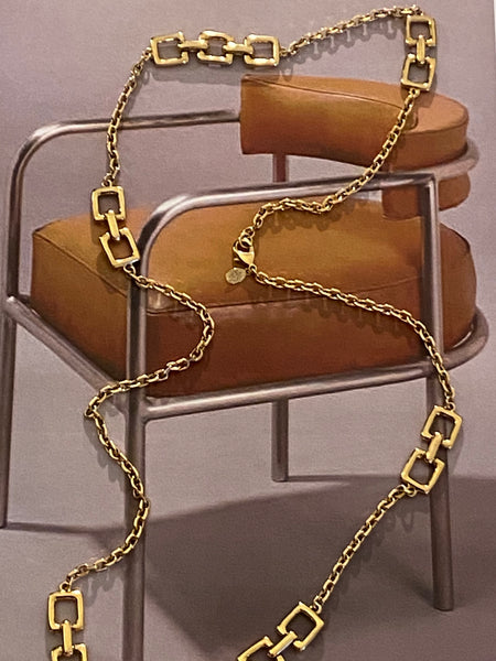 1970-1980 Gold Plated Square Link Chain Necklace