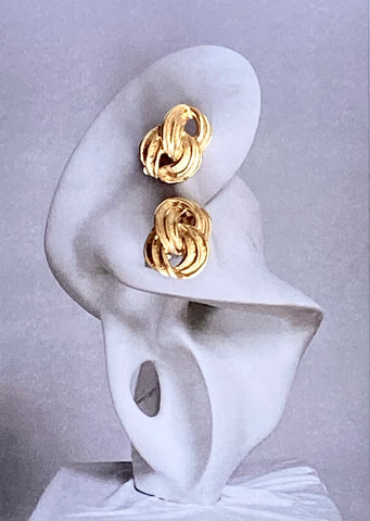 OROTON Knot Gold Plated Clip On Earrings
