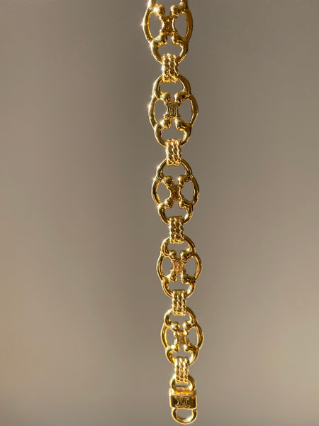 CELINE 1970-1980 Link Gold Plated Bracelet