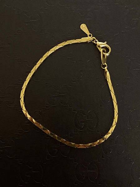 1970-1980 Slinky Gold Plated Chain Bracelet