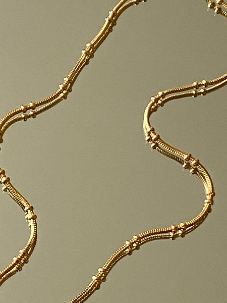 1970-1980 Gold Plated Bobble Chain Necklace