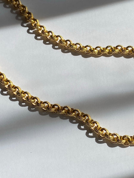 1970-1980 Belcher Link Gold Plated Chain Necklace