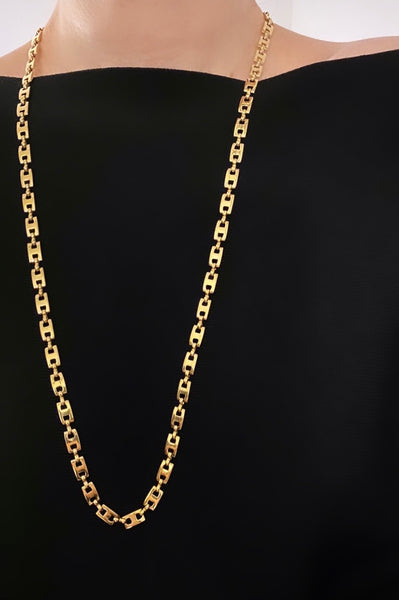 1980 GIVENCHY Mariner Link Gold Plated Chain Necklace