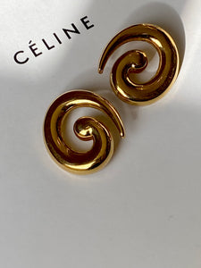 MONET 1970-1980 Gold Plated Pierced Earrings