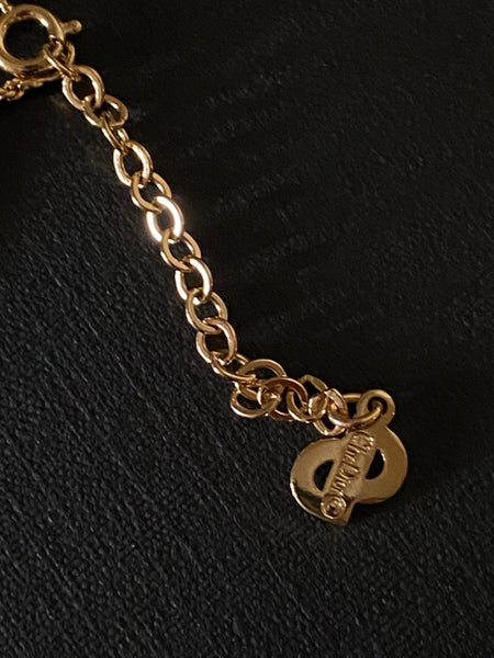 CHRISTIAN DIOR Nautical CD Gold Plated Chain Necklace