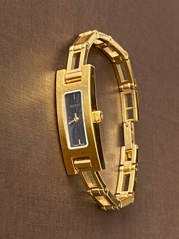GUCCI Gold Plated Chain Bracelet Watch
