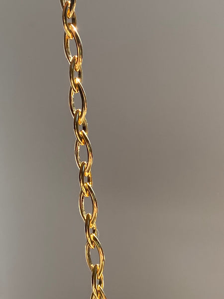 1970-1980 Gold Plated Eye Link Chain Bracelet