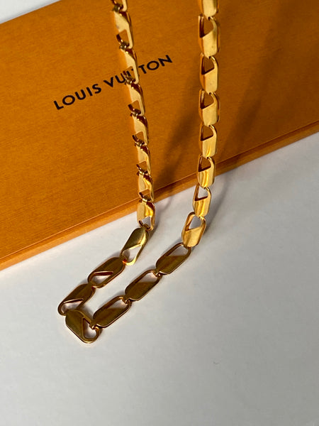 1970-1980 Modernist Gold Plated Chain Necklace