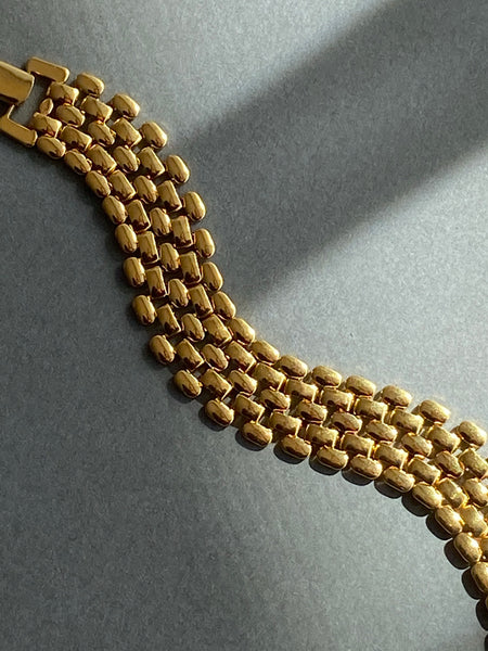 NAPIER 1970-1980 Panther Link Gold Plated Bracelet