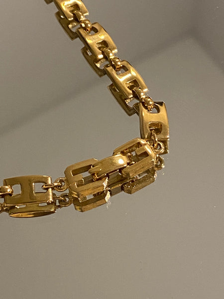 1980 GIVENCHY Mariner Link Gold Plated Chain Necklace