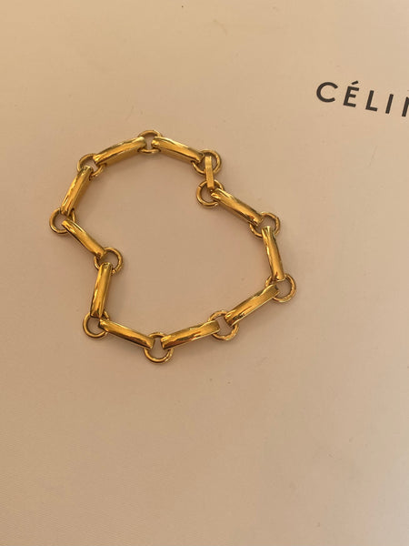 1980-1990 Gold Plated Link Chain Bracelet