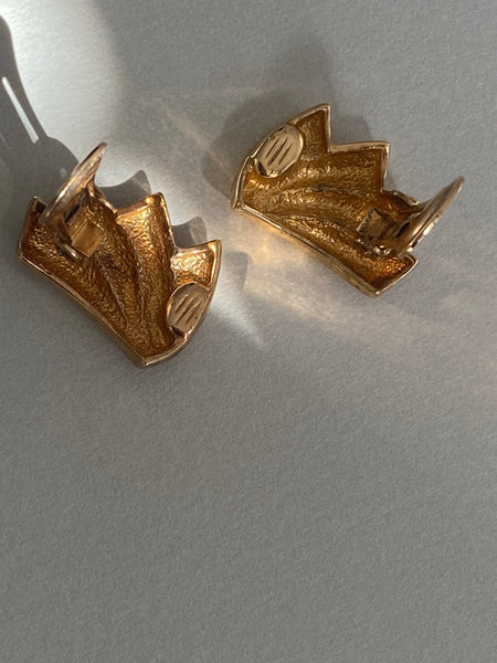 1970-1980 Gold Plated Clip On Earrings