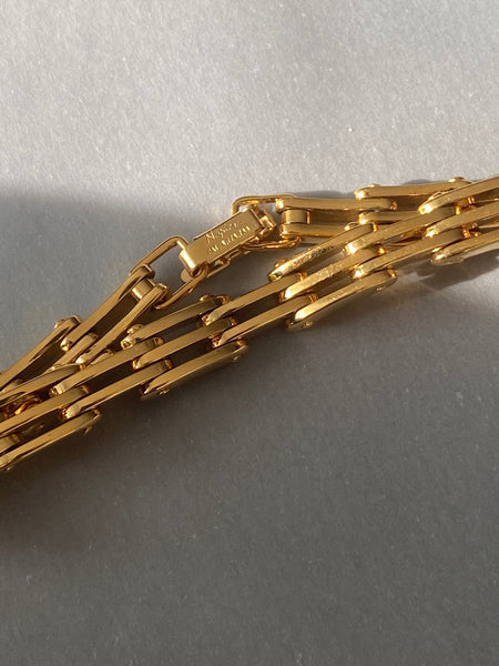 NAPIER 1970-1980 Gold Plated Chain Bracelet